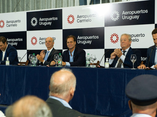 Lacalle Pou encabezó inicio de obras en aeropuerto internacional de Carmelo