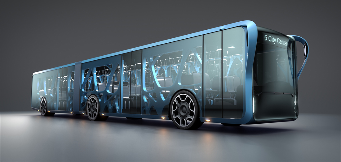 Bus Willie, el bus del futuro integra pantallas LCD transparentes