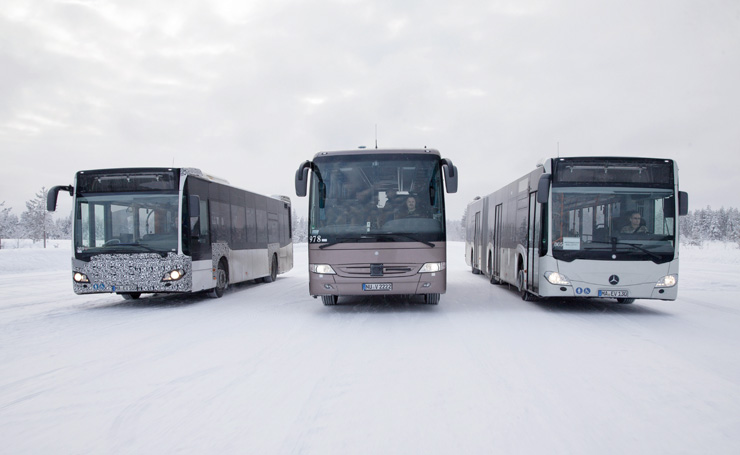 Daimler Buses celebró el Test de Invierno 2015 en Suecia