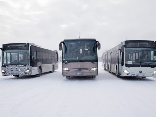 Daimler Buses celebró el Test de Invierno 2015 en Suecia