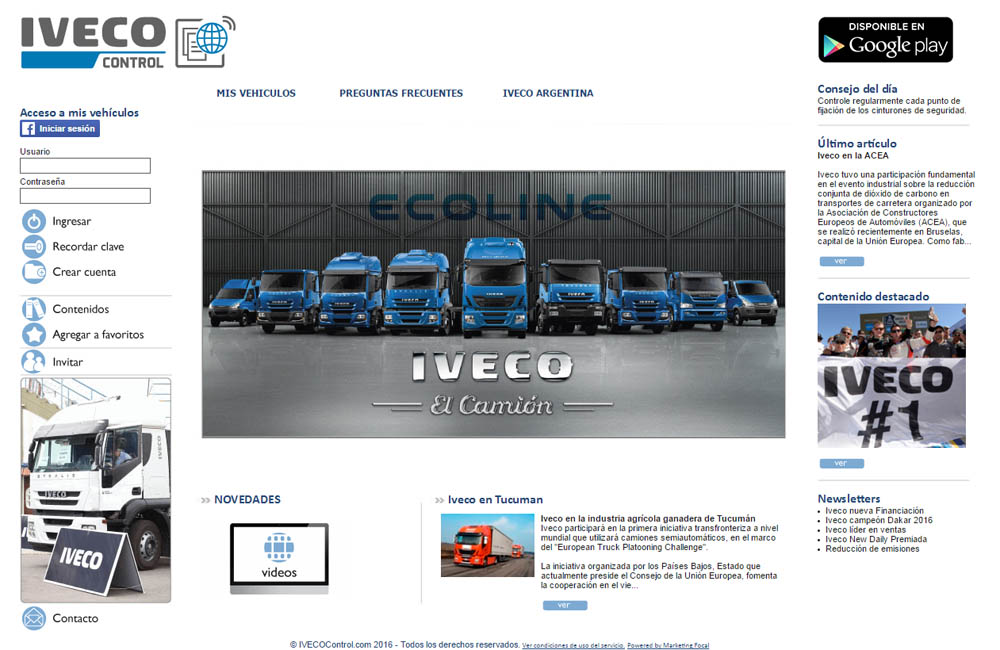 Iveco renueva "Iveco Control", su portal exclusivo para la gestión de postventa