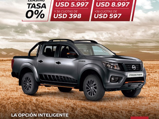 Nissan lanza tasa 0% de financiación para la compra del modelo Frontier por leasing