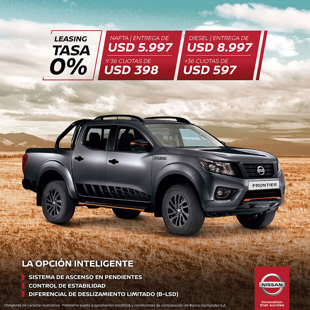 Nissan lanza tasa 0% de financiación para la compra del modelo Frontier por leasing