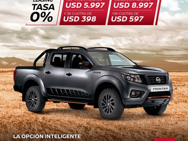 Nissan lanza tasa 0% de financiación para la compra del modelo Frontier por leasing