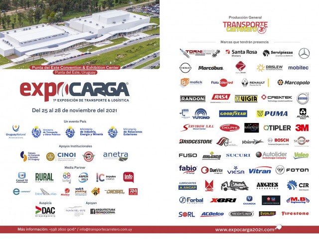 EXPOCARGA 2021 será en diciembre: 1º Exposición de Transporte & Logística de Uruguay