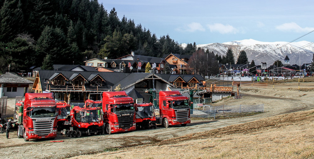 Scania y Vía Cargo transportaron las nuevas máquinas pisanieves de Catedral Alta Patagonia