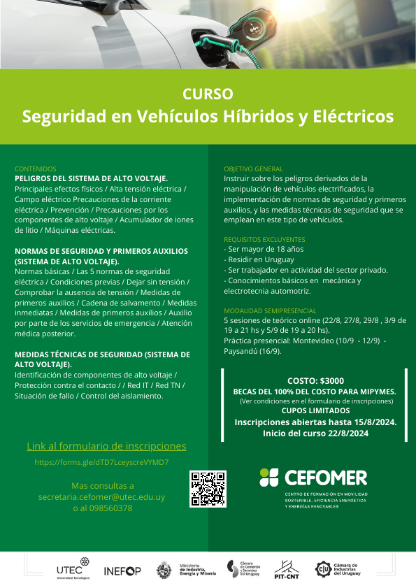 CURSO: Seguridad en Vehículos Híbridos y Eléctricos