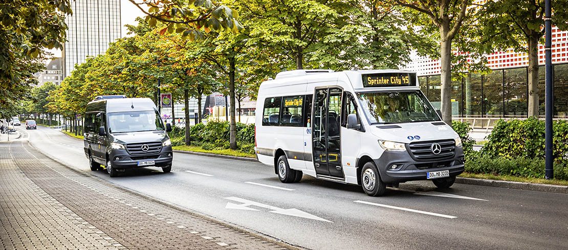 Europa: Dos adiciones bienvenidas a los minibuses que llevan la estrella de tres puntas, Sprinter Transfer 45 y Sprinter City 45