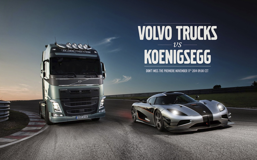 VÍDEO: Volvo Trucks desafía al Koenigsegg One:1