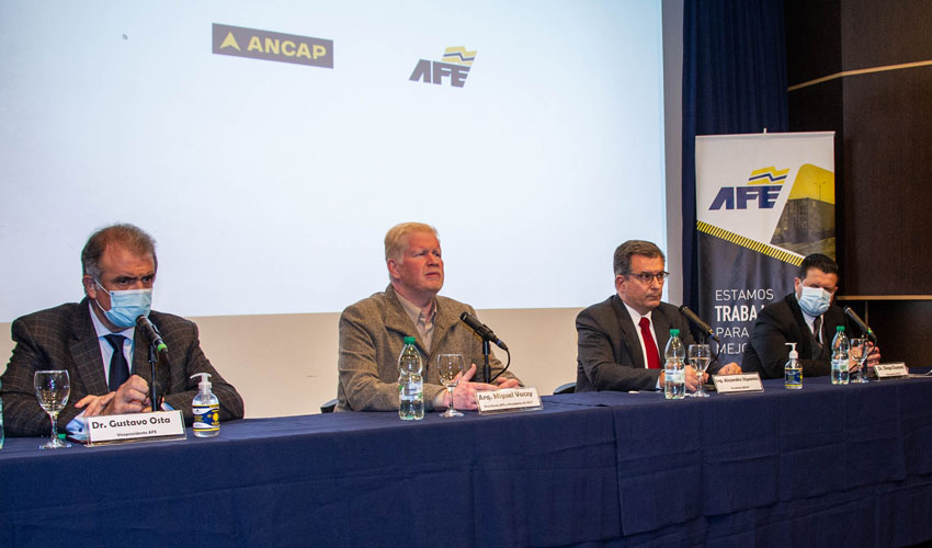 Ancap acuerda con AFE para trasladar combustibles, cemento y pórtland por vía férrea