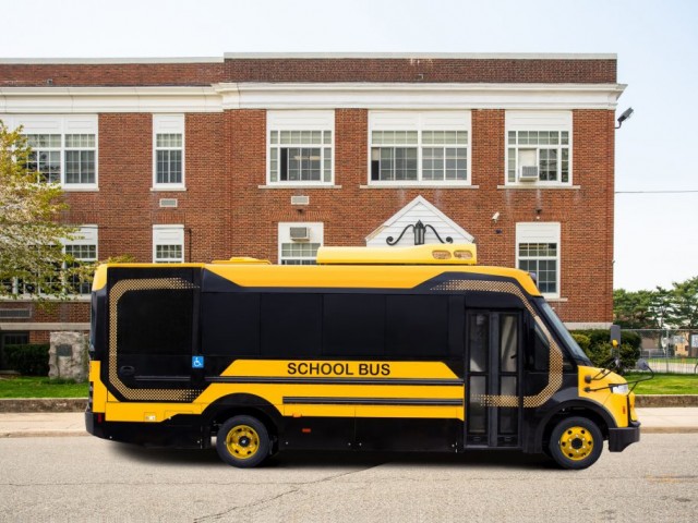 Autobús escolar eléctrico BYD lanzado en los EE.UU. (con tecnología de vehículo a red)