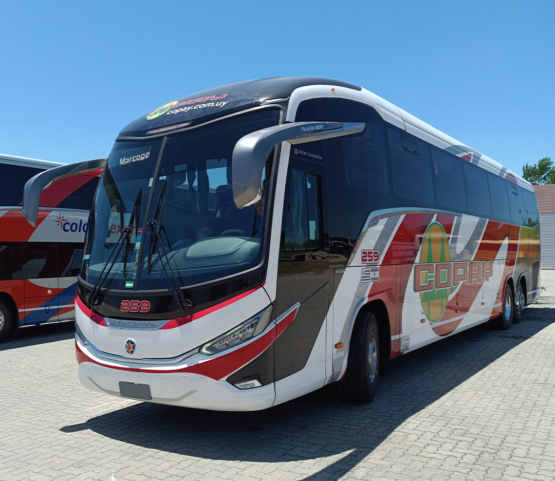 Lo último de 2022: COPAY: La cooperativa sanducera adquirió 5 PARADISO 1200 G8 sobre chasis Volvo B430 R 6x2