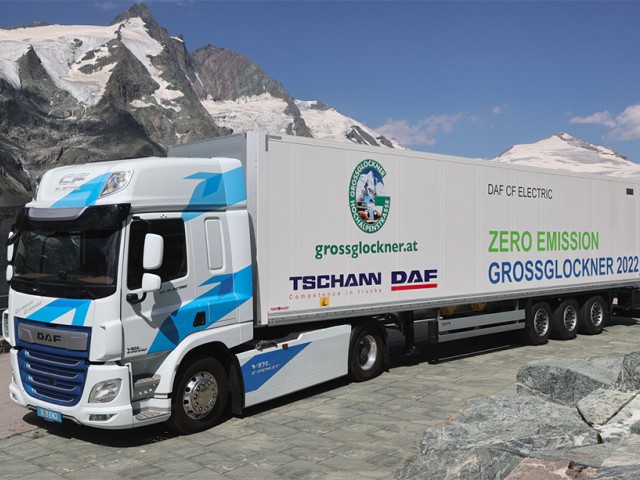 El DAF CF Electric conquista el puerto de montaña más duro de Europa