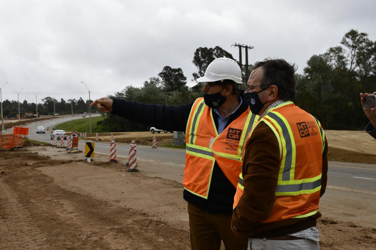 Falero recorrió obras viales en Maldonado