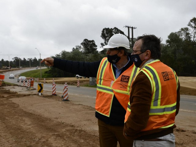 Falero recorrió obras viales en Maldonado