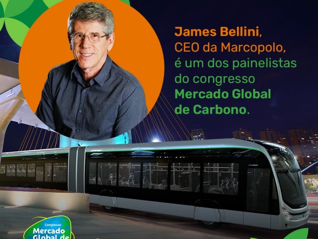 Marcopolo aborda el universo de soluciones para la movilidad sostenible en el Congreso Del Mercado Global del Carbono