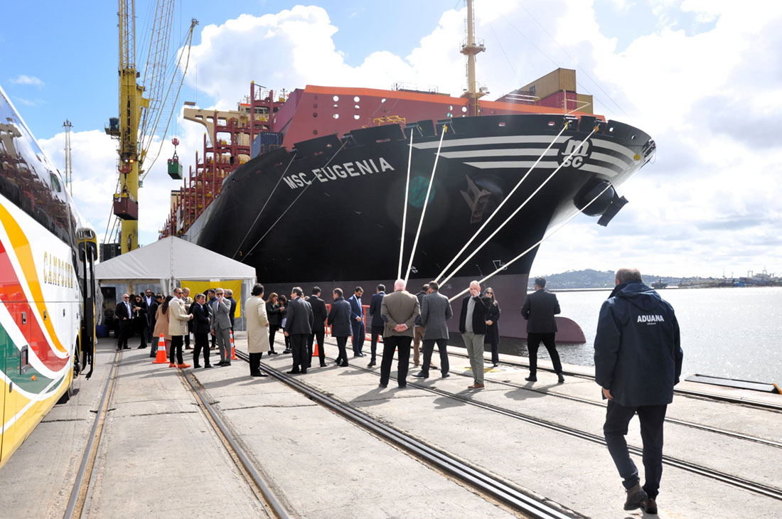 MSC EUGENIA por primera vez al  puerto de Montevideo