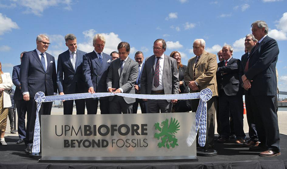 Se inauguró terminal de celulosa de UPM en el puerto de Montevideo